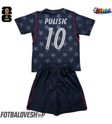 Spojené státy Christian Pulisic #10 Dětské Venkovní Dres MS 2026 Krátký Rukáv (+ trenýrky)